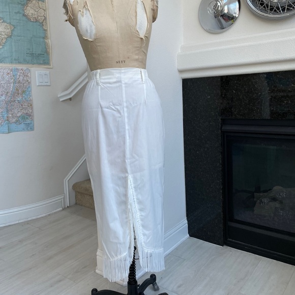 Vintage Western Collection fringe skirt white - Picture 4 of 8